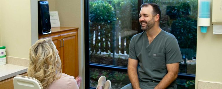 lexington dental talking with dental patient